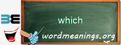 WordMeaning blackboard for which